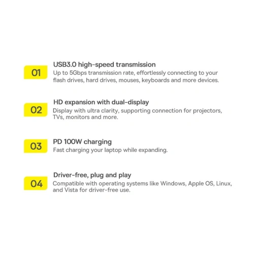Kup Hub Baseus Metal Gleam Series 8in1 USB-C - HDMI/3xUSB 3.2 Gen. 1/Power Delivery/SD-Kartenleser/TF-Kartenleser/VGA grau - BSU3599 - {ean13} - Sklep Home Screen