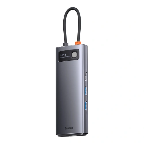 Kup Hub Baseus Metal Gleam Series 9in1 USB-C - 2xHDMI/2xUSB 3.2 Gen. 1/USB 2.0/Power Delivery/SD-Kartenleser/TF-Kartenleser/RJ-45 grau - BSU3600 - {ean13} - Sklep Home Screen