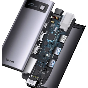 Kup Hub Baseus Metal Gleam Series 9in1 USB-C - 2xHDMI/2xUSB 3.2 Gen. 1/USB 2.0/Power Delivery/SD-Kartenleser/TF-Kartenleser/RJ-45 grau - BSU3600 - {ean13} - Sklep Home Screen