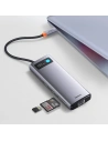 Kup Hub Baseus Metal Gleam Series 9in1 USB-C - 2xHDMI/2xUSB 3.2 Gen. 1/USB 2.0/Power Delivery/SD-Kartenleser/TF-Kartenleser/RJ-45 grau - BSU3600 - {ean13} - Sklep Home Screen
