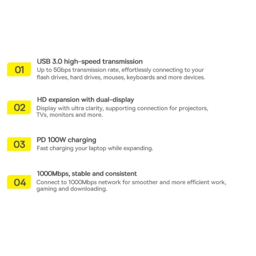 Kup Hub Baseus Metal Gleam Series 9in1 USB-C - 2xHDMI/2xUSB 3.2 Gen. 1/USB 2.0/Power Delivery/czytnik kart SD/czytnik kart TF/RJ-45 szary - BSU3600 - {ean13} - Sklep Home Screen
