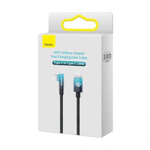 Kup Kabel kątový Baseus MVP Elbow Power Delivery USB-C/USB-C 1m 100W 5A modrý - BSU3601 - {ean13} - Sklep Home Screen