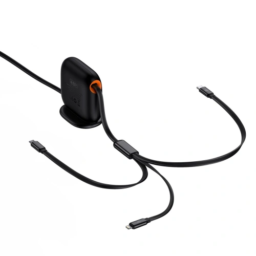 Kup Kabel zwijany Baseus Traction Series 3in1 USB-C - microUSB/USB-C/Lightning Power Delivery 100W 1,7m czarny - BSU3603 - {ean13} - Sklep Home Screen
