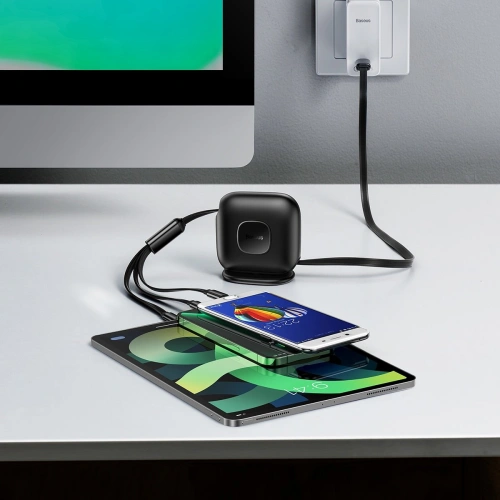 Kup Kabel zwijany Baseus Traction Series 3in1 USB-C - microUSB/USB-C/Lightning Power Delivery 100W 1,7m czarny - BSU3603 - {ean13} - Sklep Home Screen