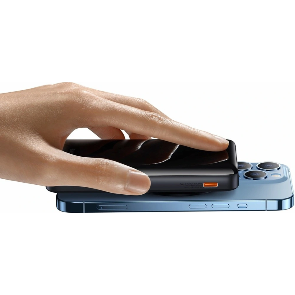 Powerbank Baseus Magnetic Bracket Wireless Charge MagSafe 10000mAh 20W Overseas Edition niebieski + kabel USB-C Xiaobai 60W 0,5m