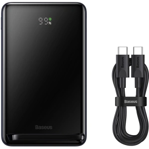 Powerbank Baseus Magnetic Bracket Wireless Charge MagSafe 10000mAh 20W Overseas Edition niebieski + kabel USB-C Xiaobai 60W 0,5m