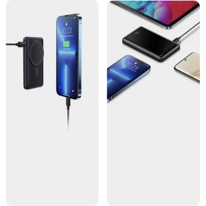Buy Baseus Magnetic Bracket Powerbank Wireless Charge MagSafe 10000mAh 20W Overseas Edition blue + USB-C Xiaobai Cable 60W 0.5m - BSU3604 - {ean13} - Home Screen Store Europe