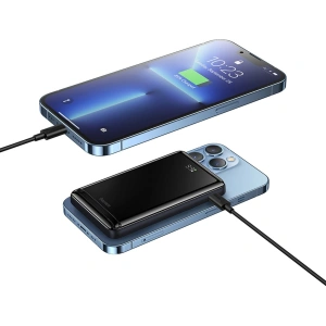 Buy Baseus Magnetic Bracket Powerbank Wireless Charge MagSafe 10000mAh 20W Overseas Edition blue + USB-C Xiaobai Cable 60W 0.5m - BSU3604 - {ean13} - Home Screen Store Europe