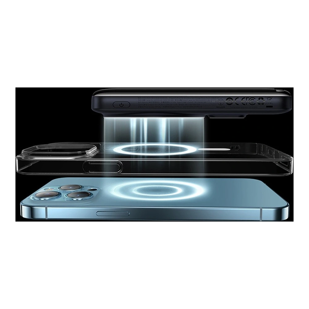 Powerbank Baseus Magnetic Bracket Wireless Charge MagSafe 10000mAh 20W Overseas Edition niebieski + kabel USB-C Xiaobai 60W 0,5m