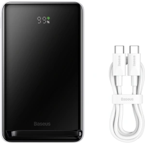Buy Baseus Magnetic Bracket Powerbank Wireless Charge MagSafe 10000mAh 20W Overseas Edition white + USB-C Xiaobai Cable 60W 0.5m - BSU3605 - {ean13} - Home Screen Store Europe