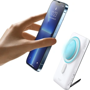 Buy Baseus Magnetic Bracket Powerbank Wireless Charge MagSafe 10000mAh 20W Overseas Edition white + USB-C Xiaobai Cable 60W 0.5m - BSU3605 - {ean13} - Home Screen Store Europe