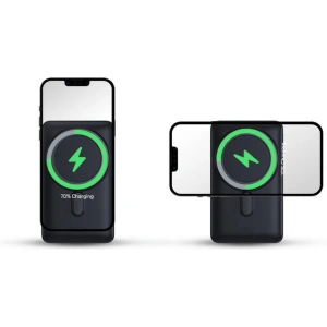 Powerbank Baseus Magnetic Bracket Wireless Charge MagSafe 10000mAh 20W Overseas Edition biały + kabel USB-C Xiaobai 60W 0,5m - Powerbanki - Baseus