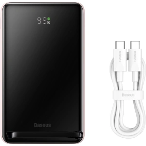 Buy Powerbank Baseus Magnetic Bracket Wireless Charge MagSafe 10000mAh 20W Overseas Edition pink + kabel USB-C Xiaobai 60W 0,5m - BSU3606 - {ean13} - Home Screen Store Europe