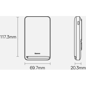 Powerbank Baseus Magnetic Bracket Wireless Charge MagSafe 10000mAh 20W Overseas Edition różowy + kabel USB-C Xiaobai 60W 0,5m