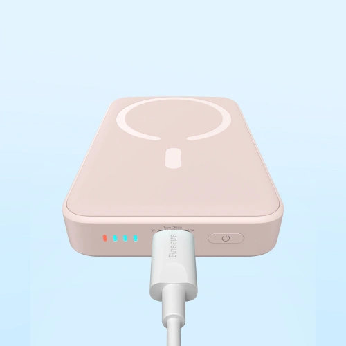 Buy Powerbank Baseus Magnetic Mini 10000mAh 20W pink + USB-C/USB-C Cable 60W 0,5m white - BSU3607 - {ean13} - Home Screen Store Europe