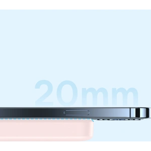 Powerbank Baseus Magnetic Mini 10000mAh 20W różowy + kabel USB-C/USB-C 60W 0,5m biały