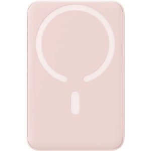 Powerbank Baseus Magnetic Mini 10000mAh 20W różowy + kabel USB-C/USB-C 60W 0,5m biały