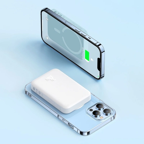 Kup Powerbank Baseus Magnetic Mini 10000mAh 20W różowy + kabel USB-C/USB-C 60W 0,5m biały - BSU3607 - {ean13} - Sklep Home Screen