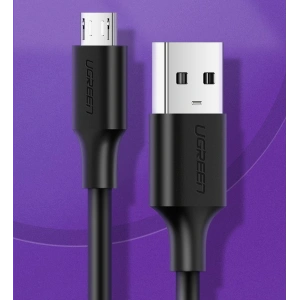 Kabel UGREEN US289 USB/microUSB 2,4A 480Mbps 1,5m černý