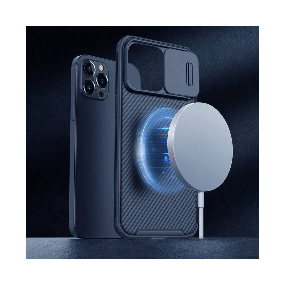Etui Nillkin CamShield Pro Magnetic MagSafe Apple iPhone 13 Pro Max niebieski