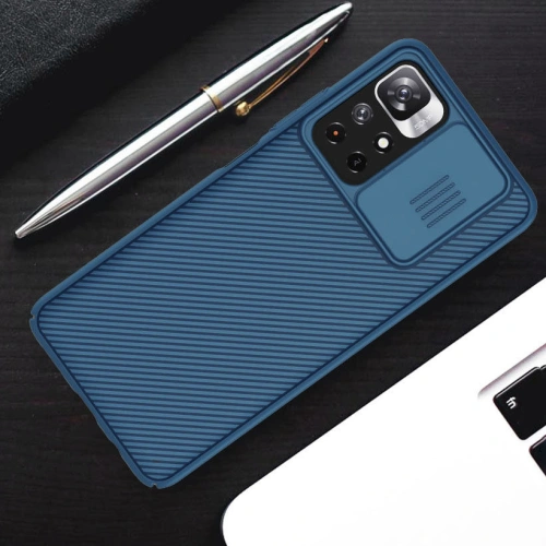 Kup Etui Nillkin CamShield Xiaomi Redmi Note 11S 5G/11T 5G/Poco M4 Pro 5G modrá - NLK675 - {ean13} - Sklep Home Screen