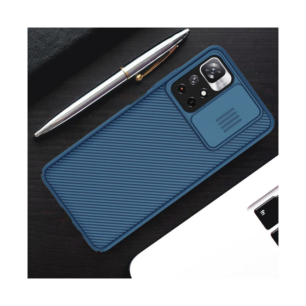 Etui Nillkin CamShield Xiaomi Redmi Note 11S 5G/11T 5G/Poco M4 Pro 5G niebieski