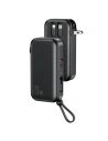 Powerbank USAMS PB63 3in1 10000mAh 20W QC US+EU Plug + kabel USB-C/Lightning/MicroUSB czarny/black 10KCD17201