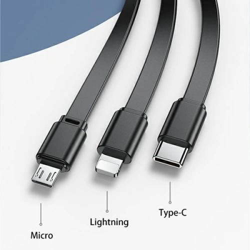 Kup Powerbank USAMS PB63 3v1 10000mAh 20W QC US+EU zástrčka + kabel USB-C/Lightning/MicroUSB černý/black 10KCD17201 - USA789 - {ean13} - Sklep Home Screen