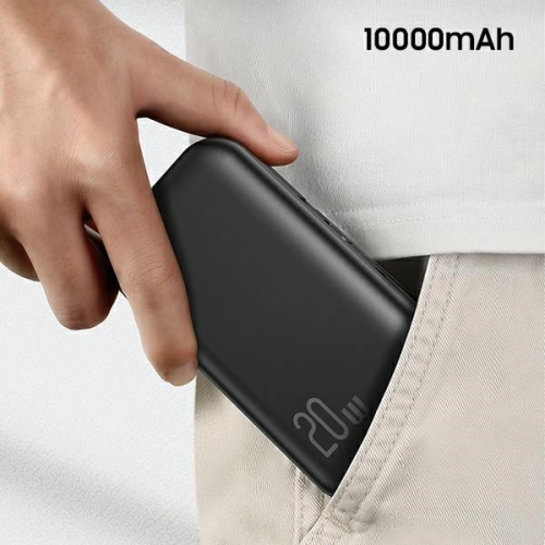 Kup Powerbank USAMS PB63 3v1 10000mAh 20W QC US+EU zástrčka + kabel USB-C/Lightning/MicroUSB černý/black 10KCD17201 - USA789 - {ean13} - Sklep Home Screen