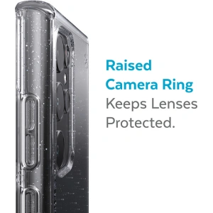 Speck Presidio Perfect-Clear with Glitter MICROBAN Samsung Galaxy S22 Ultra (Clear/Platinum Glitter)