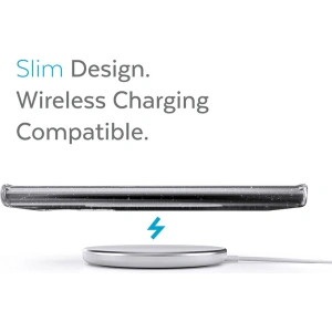Etui Speck Presidio Perfect-Clear with Glitter MICROBAN Samsung Galaxy S22 Ultra (Clear/Platinum Glitter)