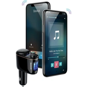 Buy Transmitter FM Baseus Locomotive Black - BSU083BLK - {ean13} - Home Screen Store Europe