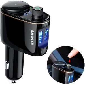 Buy Transmitter FM Baseus Locomotive Black - BSU083BLK - {ean13} - Home Screen Store Europe