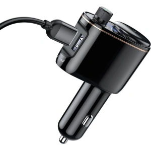 Buy Transmitter FM Baseus Locomotive Black - BSU083BLK - {ean13} - Home Screen Store Europe