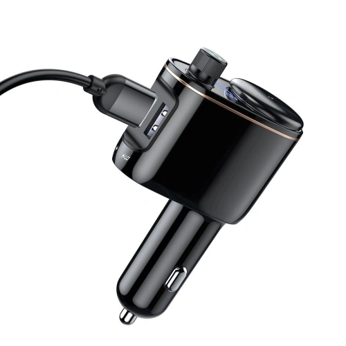 Buy Transmitter FM Baseus Locomotive Black - BSU083BLK - {ean13} - Home Screen Store Europe