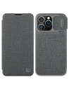 Etui Nillkin Qin Cloth Pro Apple iPhone 13 Pro Max szary