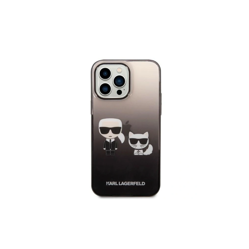Etui Karl Lagerfeld KLHCP14LTGKCK Apple iPhone 14 Pro hardcase czarny/black Gradient Ikonik Karl & Choupette
