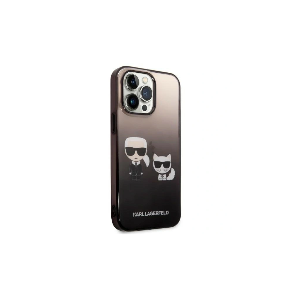 Etui Karl Lagerfeld KLHCP14LTGKCK Apple iPhone 14 Pro hardcase czarny/black Gradient Ikonik Karl & Choupette