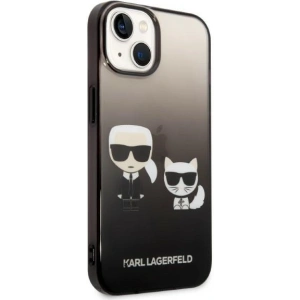 Etui Karl Lagerfeld KLHCP14MTGKCK Apple iPhone 14 Plus / 15 Plus hardcase czarny/black Gradient Ikonik Karl & Choupette