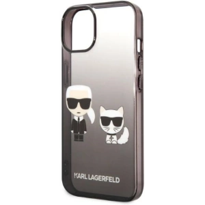 Etui Karl Lagerfeld KLHCP14MTGKCK Apple iPhone 14 Plus / 15 Plus hardcase czarny/black Gradient Ikonik Karl & Choupette