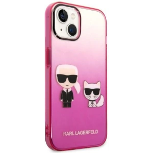 Etui Karl Lagerfeld KLHCP14MTGKCP Apple iPhone 14 Plus / 15 Plus hardcase różowy/pink Gradient Ikonik Karl & Choupette