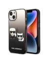 Case Karl Lagerfeld KLHCP14STGKCK Apple iPhone 14 Hardcase schwarz/black Gradient Ikonik Karl & Choupette
