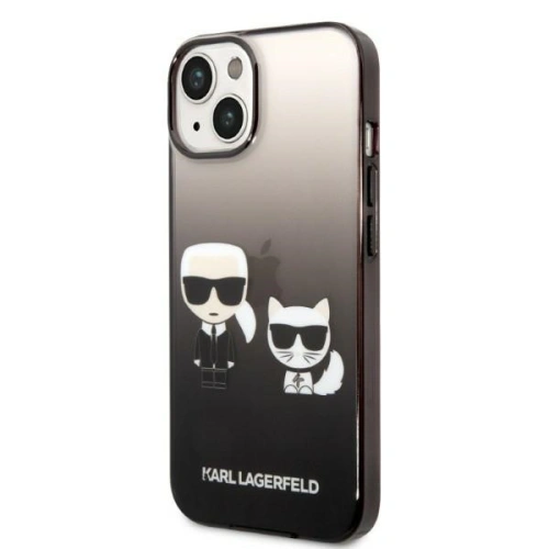 Kup Etui Karl Lagerfeld KLHCP14STGKCK Apple iPhone 14 hardcase negru/black Gradient Ikonik Karl & Choupette - KLD1171 - {ean13} - Sklep Home Screen