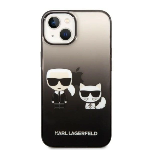 Kup Etui Karl Lagerfeld KLHCP14STGKCK Apple iPhone 14 hardcase negru/black Gradient Ikonik Karl & Choupette - KLD1171 - {ean13} - Sklep Home Screen