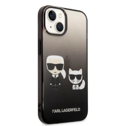 Kup Etui Karl Lagerfeld KLHCP14STGKCK Apple iPhone 14 hardcase negru/black Gradient Ikonik Karl & Choupette - KLD1171 - {ean13} - Sklep Home Screen