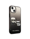 Kup Etui Karl Lagerfeld KLHCP14STGKCK Apple iPhone 14 hardcase negru/black Gradient Ikonik Karl & Choupette - KLD1171 - {ean13} - Sklep Home Screen