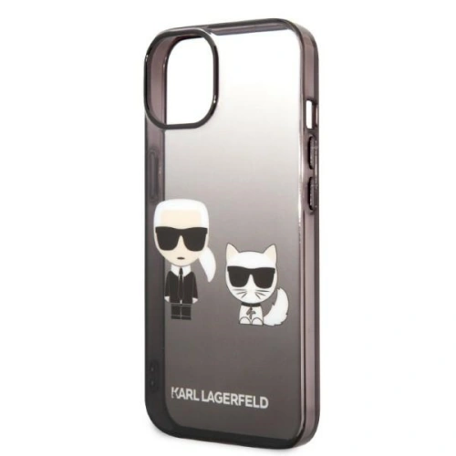 Kup Etui Karl Lagerfeld KLHCP14STGKCK Apple iPhone 14 hardcase negru/black Gradient Ikonik Karl & Choupette - KLD1171 - {ean13} - Sklep Home Screen