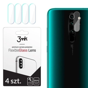 4x Redmi Note 8 Pro Camera Glass - 3mk Flexible Glass Lens - Home Screen