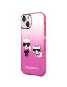 Kup Etui Karl Lagerfeld KLHCP14STGKCP Apple iPhone 14 hardcase różowy/pink Gradient Ikonik Karl & Choupette - KLD1172 - {ean13} - Sklep Home Screen