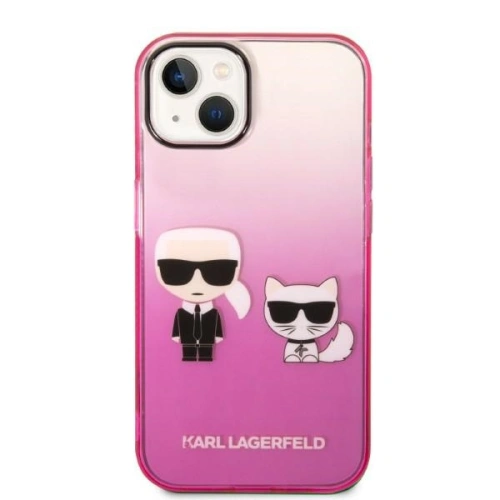 Kup Etui Karl Lagerfeld KLHCP14STGKCP Apple iPhone 14 hardcase różowy/pink Gradient Ikonik Karl & Choupette - KLD1172 - {ean13} - Sklep Home Screen